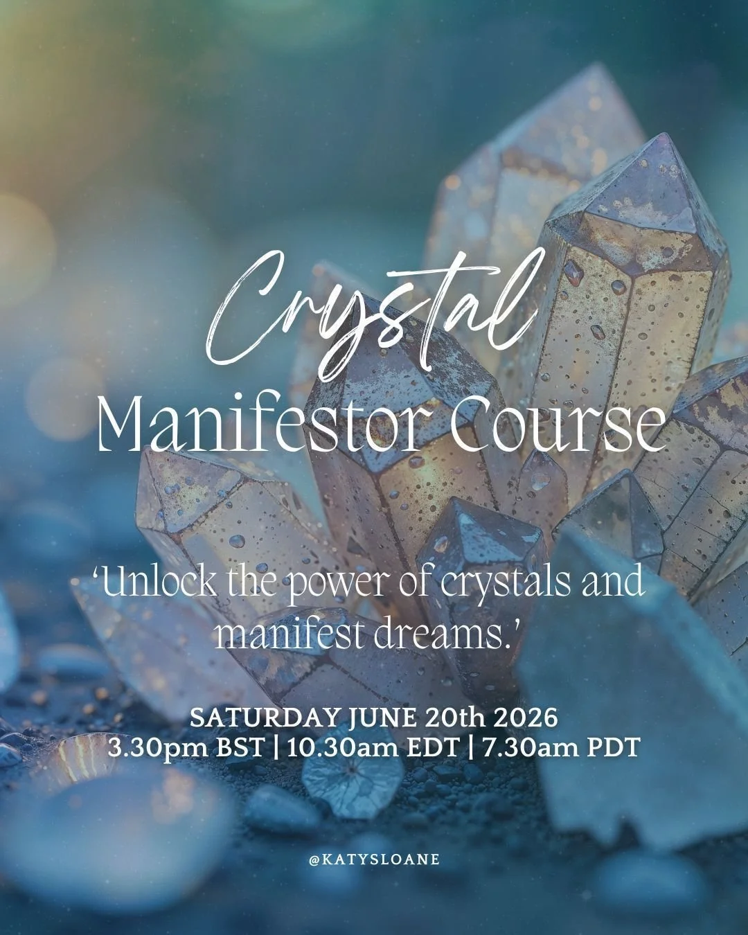 ⚡Get ready to MANIFEST DREAMS ✨ BRAND NEW CRYSTAL COURSE LAUNCHING⚡

ENROLMENT for my brand new Crystal Manifestor course is NOW OPEN&hellip;Taking place on the eve of the Solstice- a powerful portal for manifestation!! ☀️ 

We will gather LIVE via Z
