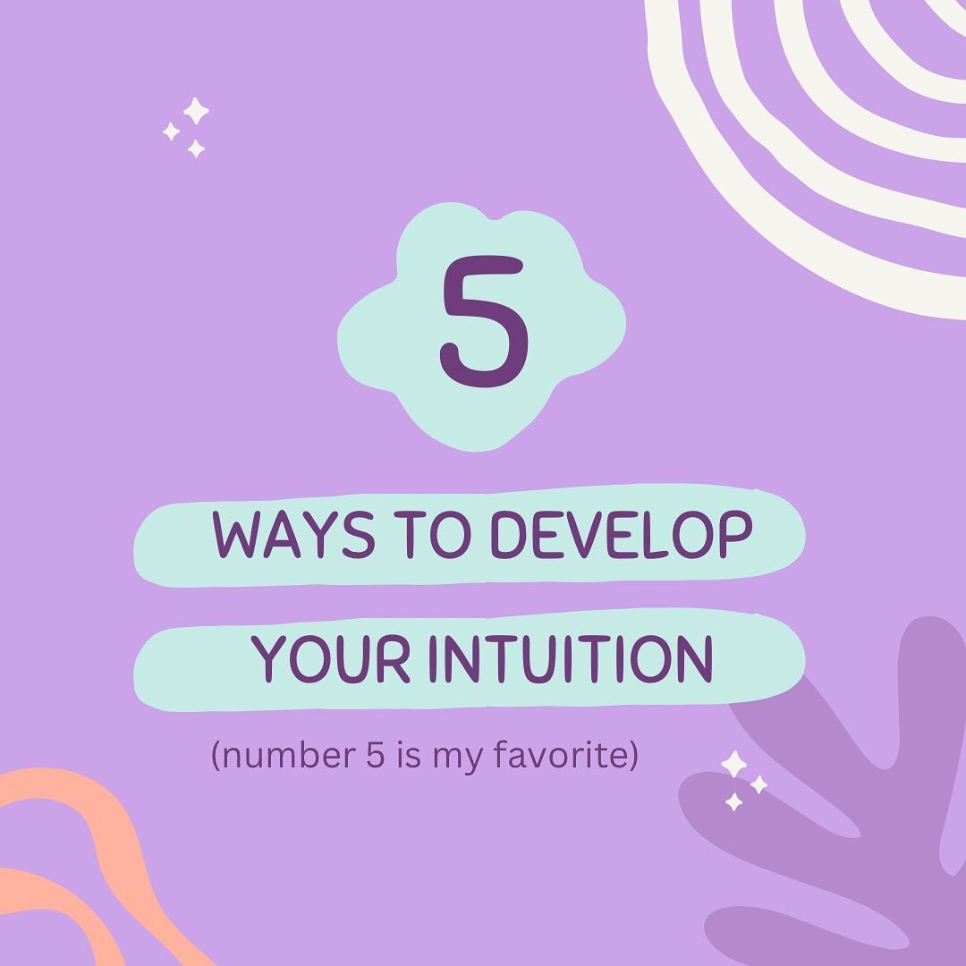 These are just a few ways to begin to develop your intuition.

This is the kind of topic I cover in the Magicaly Aligned  monthly membership and also in my Sacred Flow session. Dm me if you have any questions.