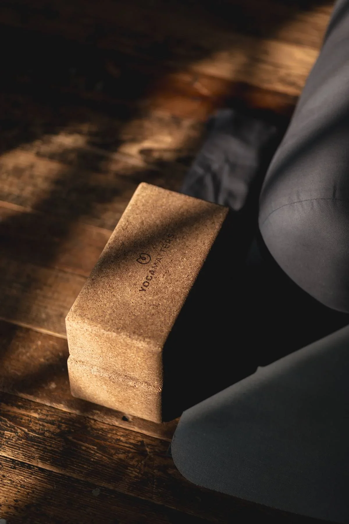 Cork yoga block used for restorative yoga support in Warwick studio