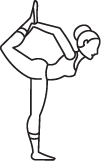 Dancer Pose yoga icon
