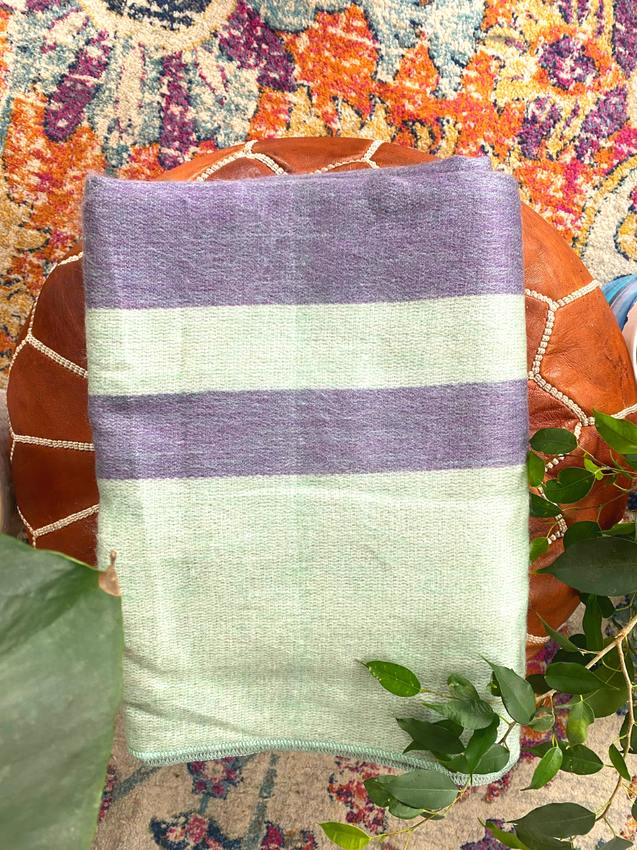 Cotton Candy Alpaca Throw Blanket