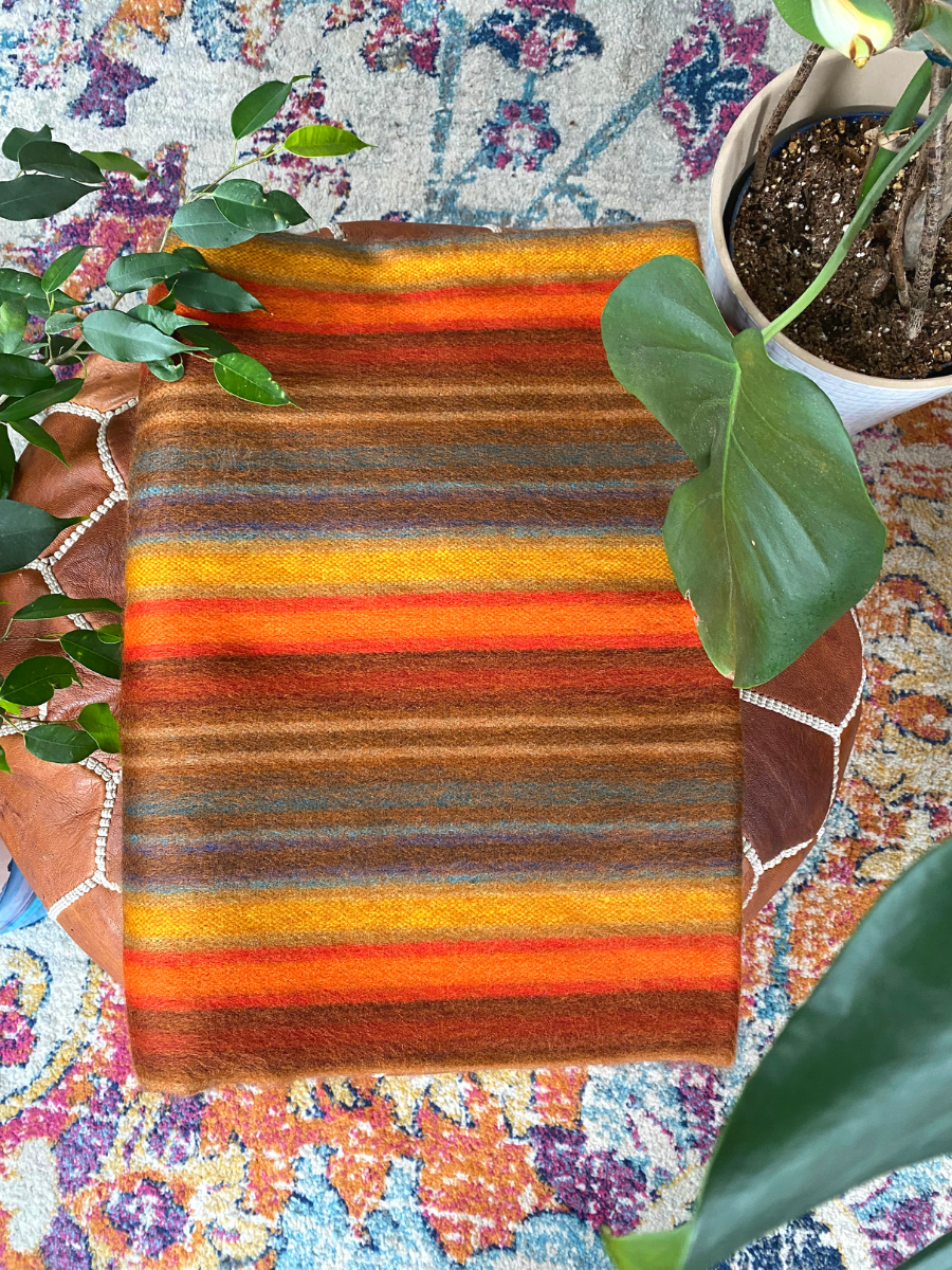 Camp Fire Alpaca Throw Blanket