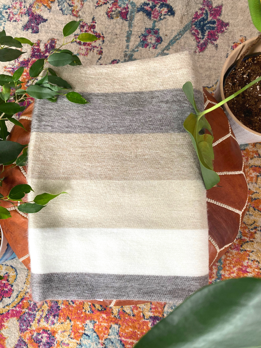 Modern Neutrals Alpaca Throw Blanket