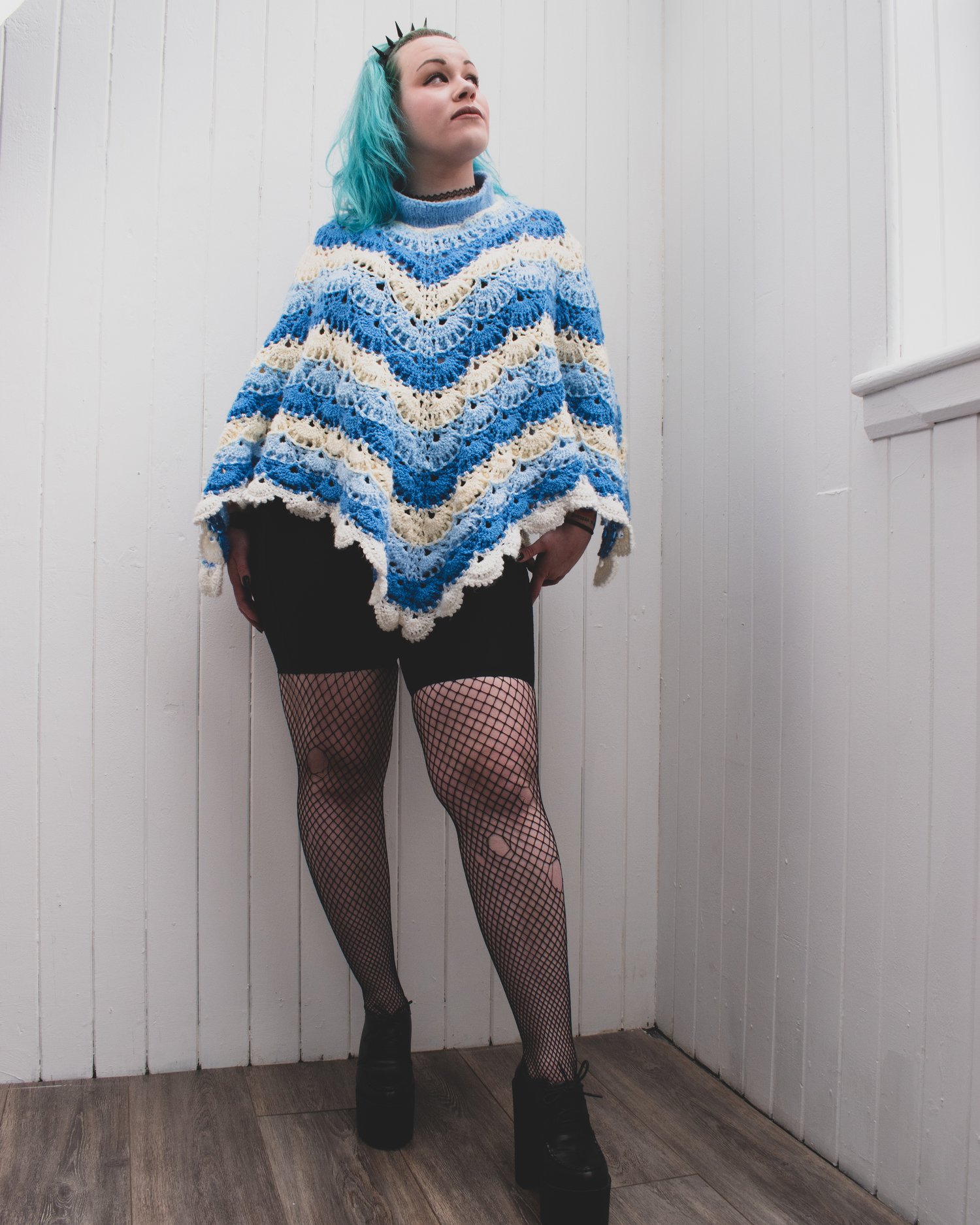 Granny Punk Crocheted Blanket Poncho — House of Denham