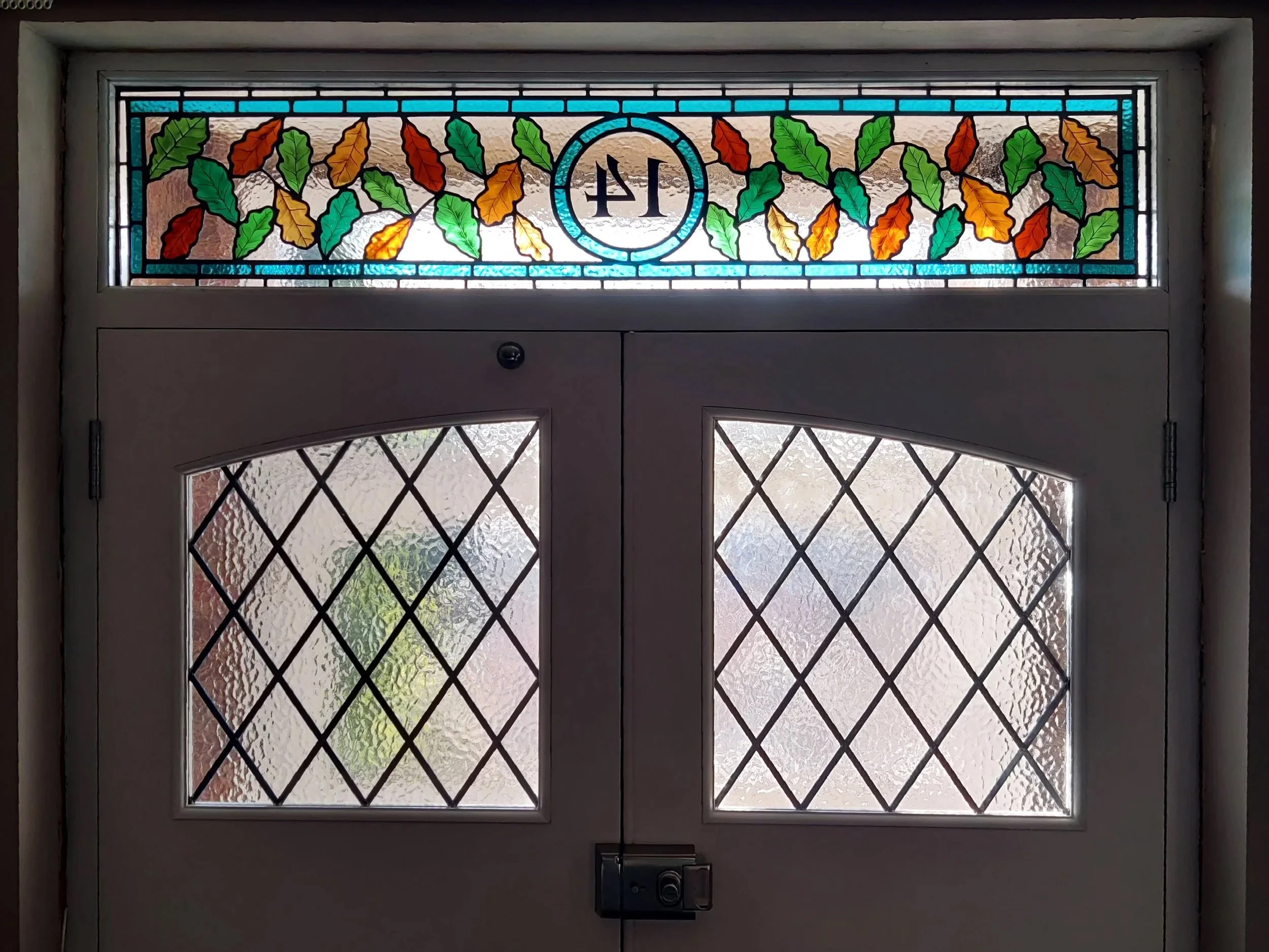 Oak Leaf Transom Window