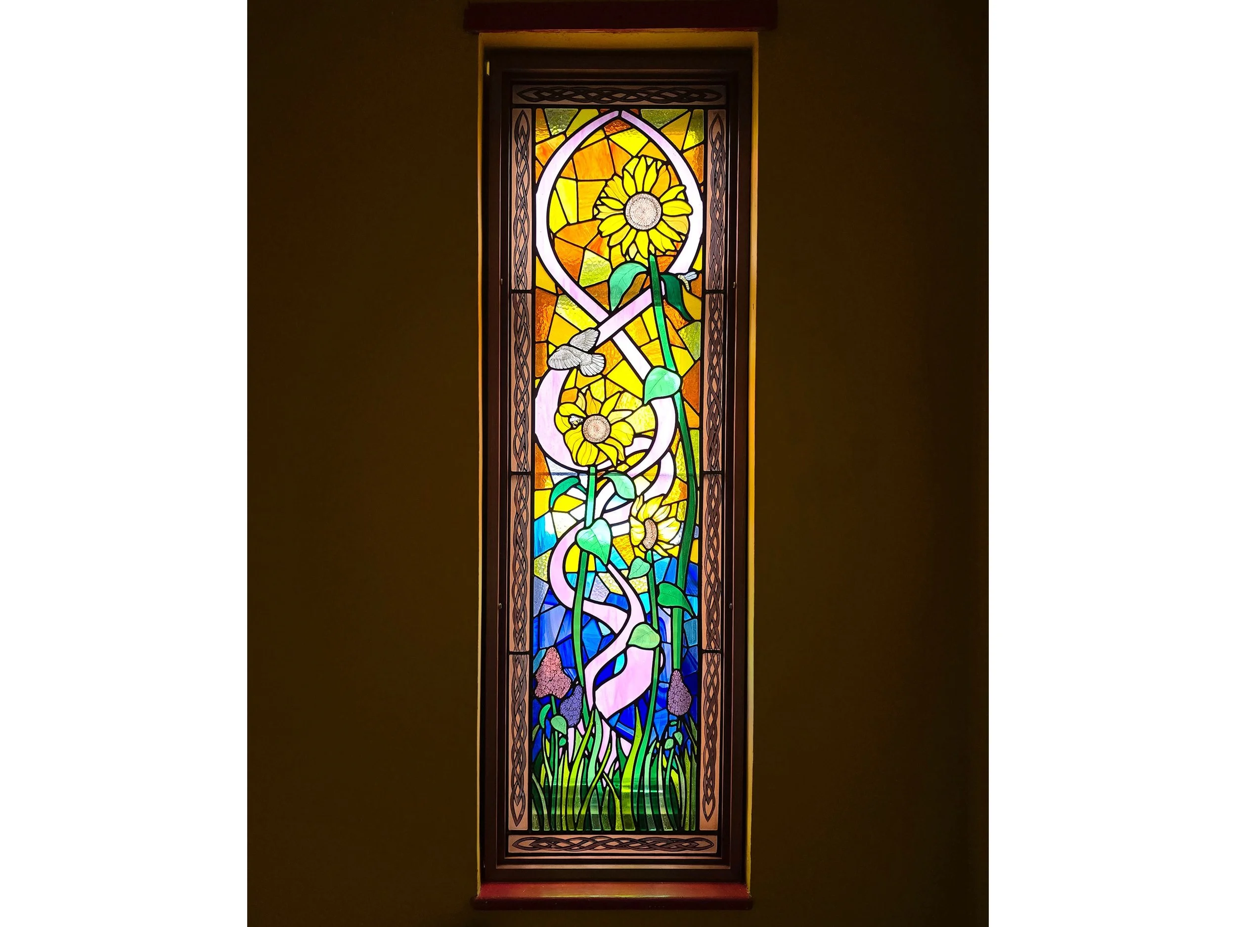 Sunflower Hallway Window