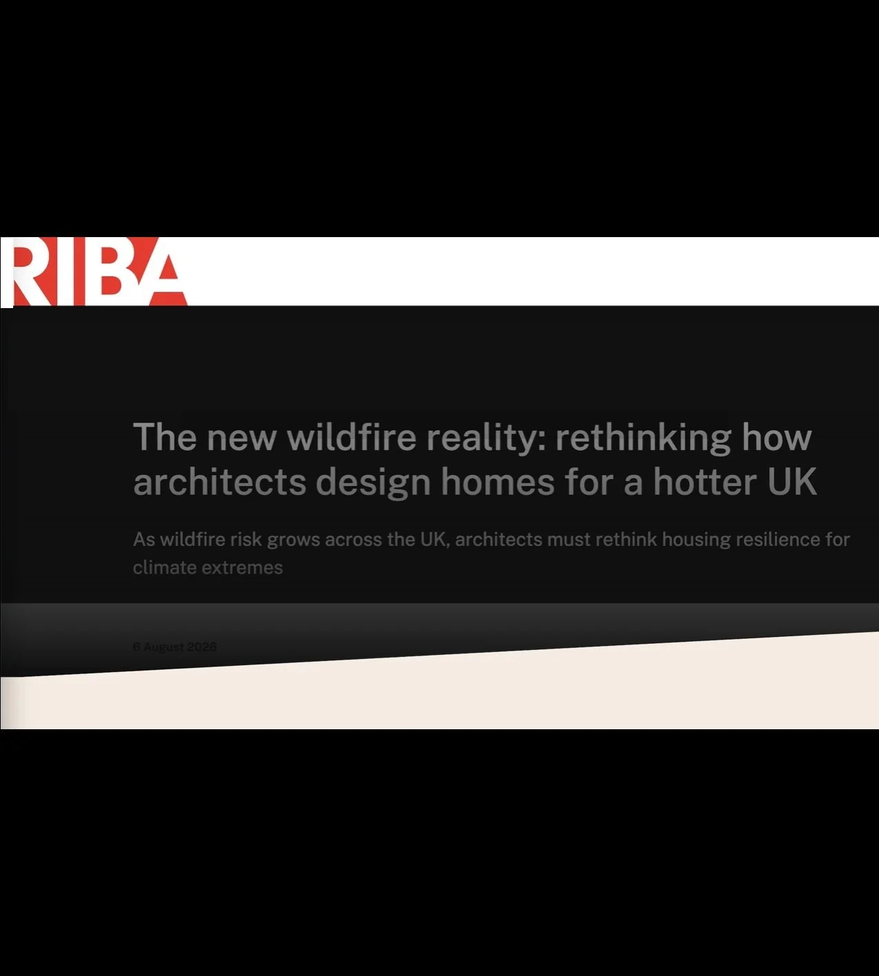 RIBA interview