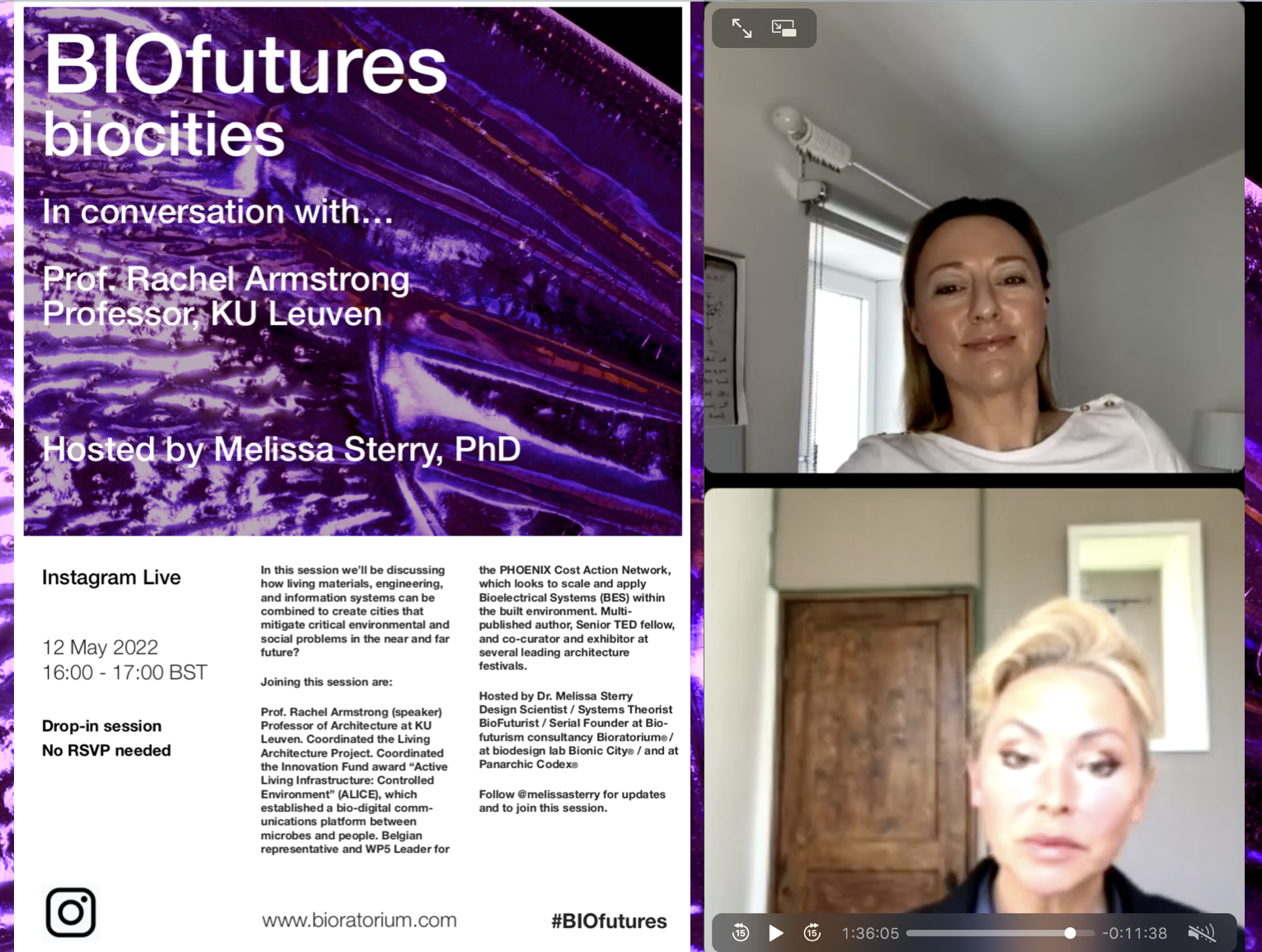 BIOfutures | biocities - In Conversation with Dr. Melissa Sterry and Prof. Rachel Armstrong