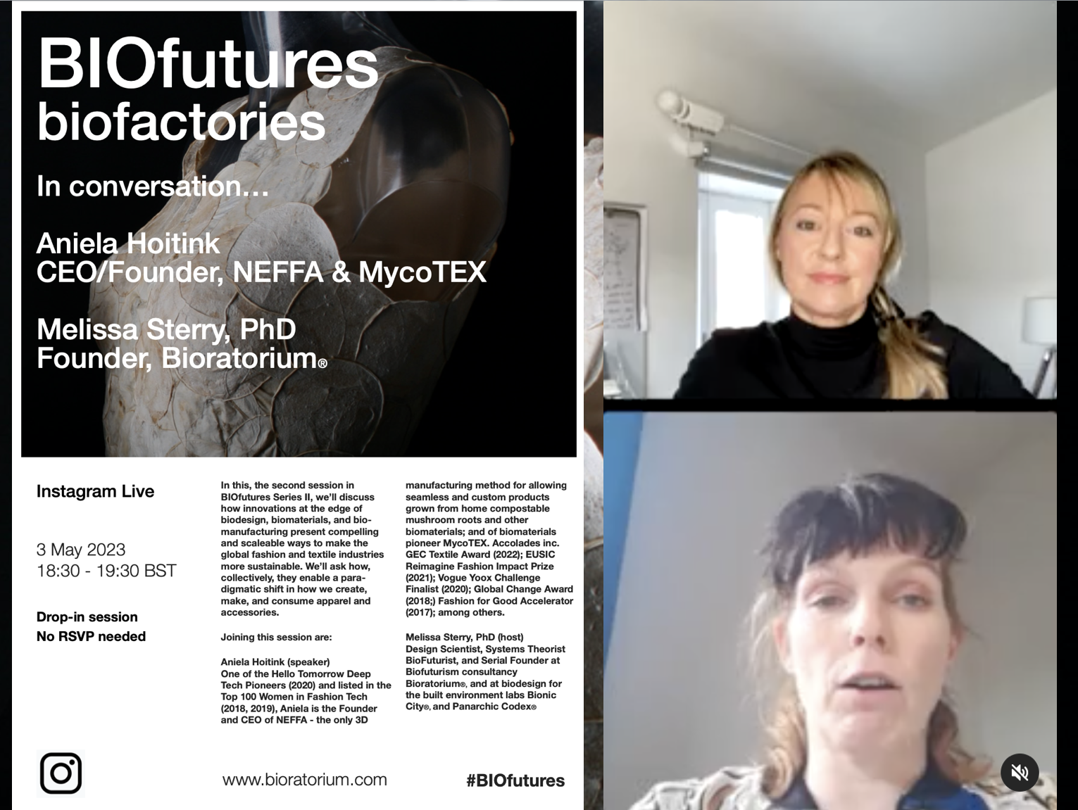 BIOfutures | biofactories - In conversation with... Dr. Melissa Sterry and Aniela Hoitink