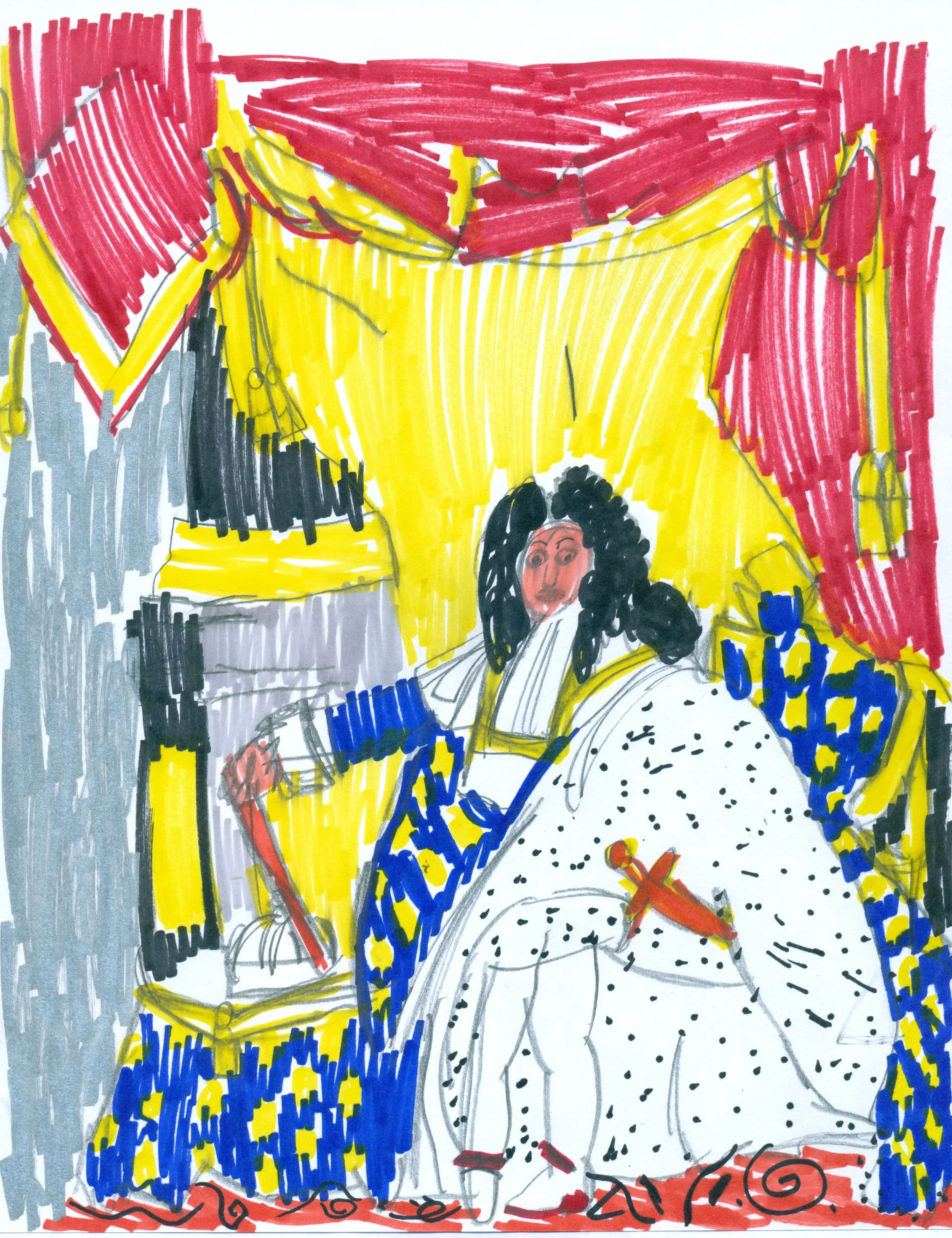 Portrait of Louis XIV in Robes of State, 1701, by Hyancinthe Rigaud , .jpg