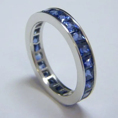 Sapphire Eternity Band in Platinum