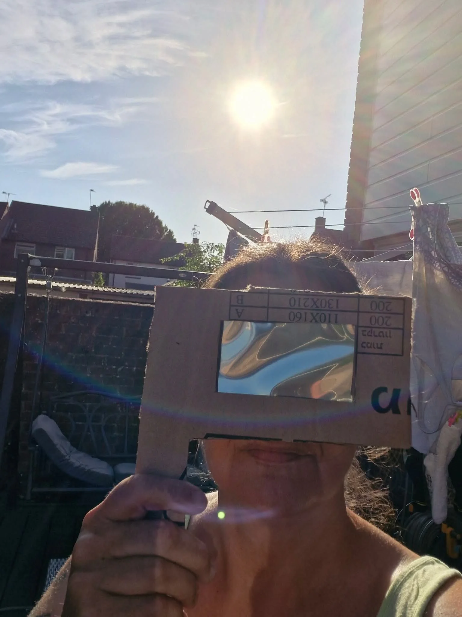 Mary cardboard solar filter