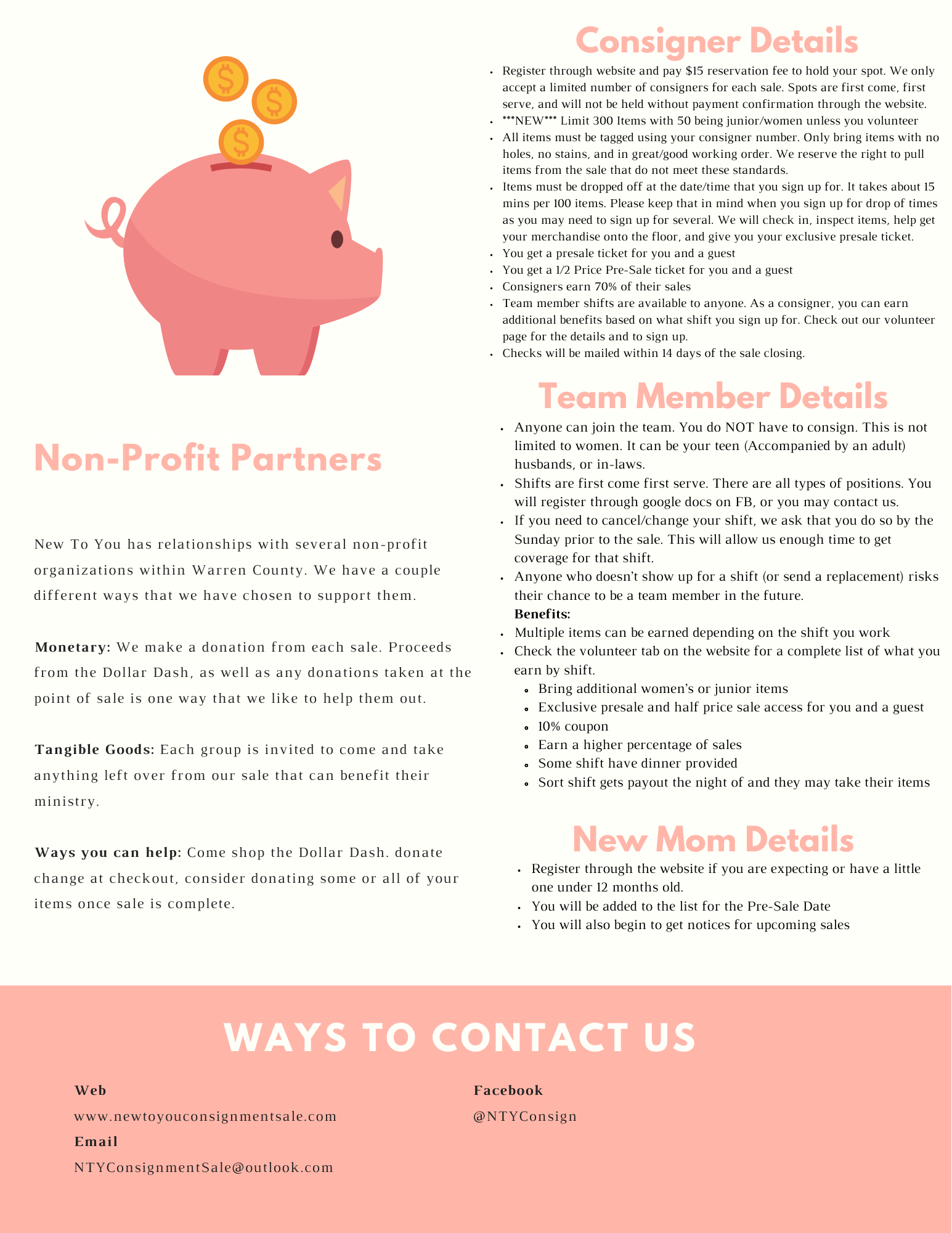 Consigner Agreement 2025 — New To You Consignment Sale