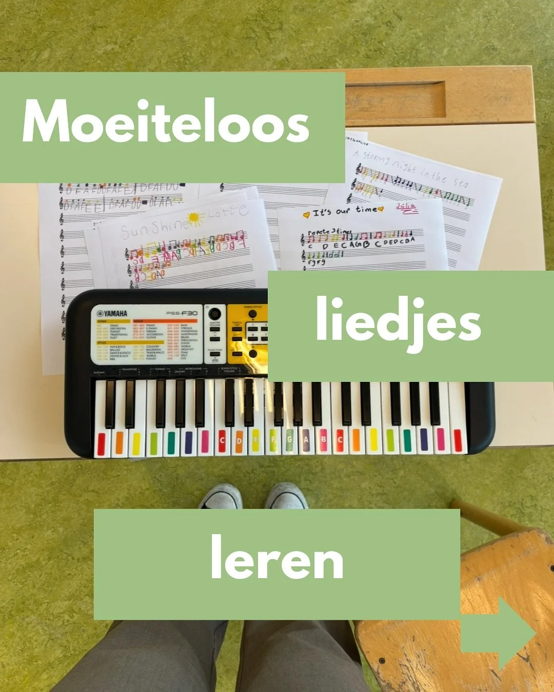 ☀️Moeiteloos liedjes leren☀️

Zo leuk en zo simpel: plak gekleurde stickertjes op de noten en laat je leerlingen in no time bekende melodietjes spelen! 🎶🎹

Door kleuren te koppelen aan notennamen wordt notenlezen ineens super toegankelijk &ndash; o
