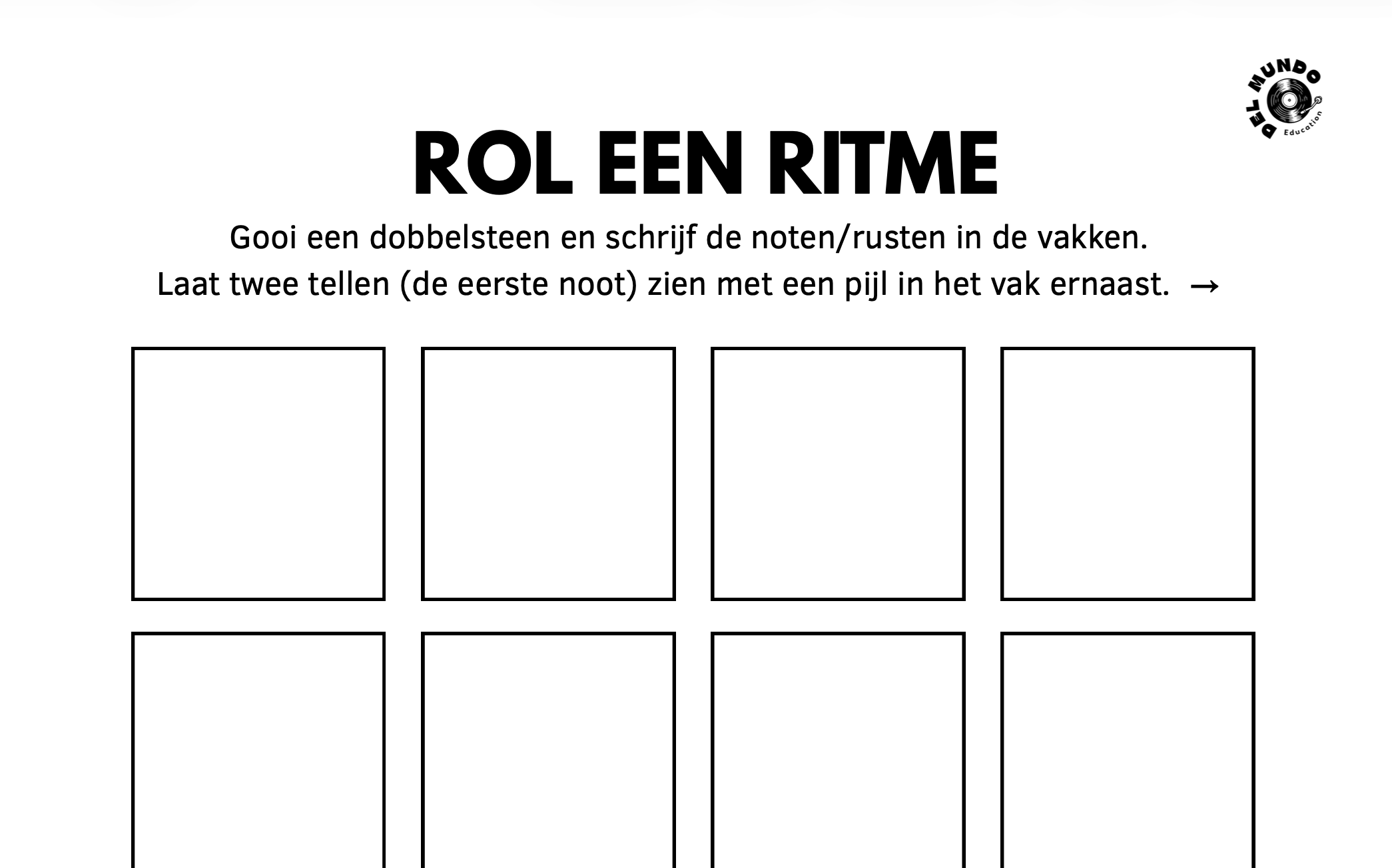 Werkblad: Rol een Ritme