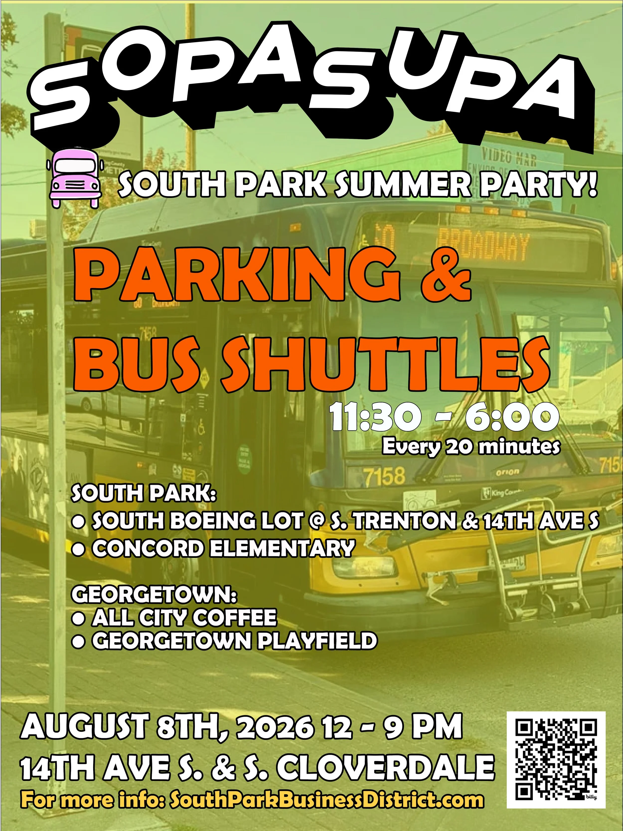 Free Parking at SOPASUPA River Fest