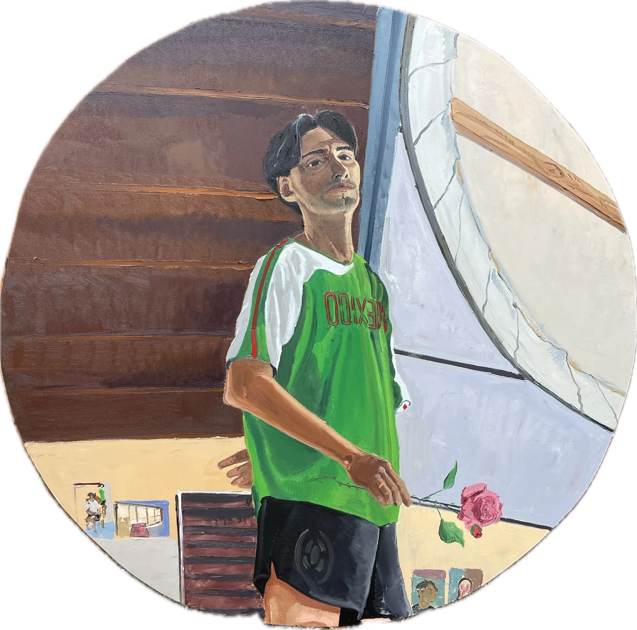 México en la piel
48" diameter
oil on canvas
2025