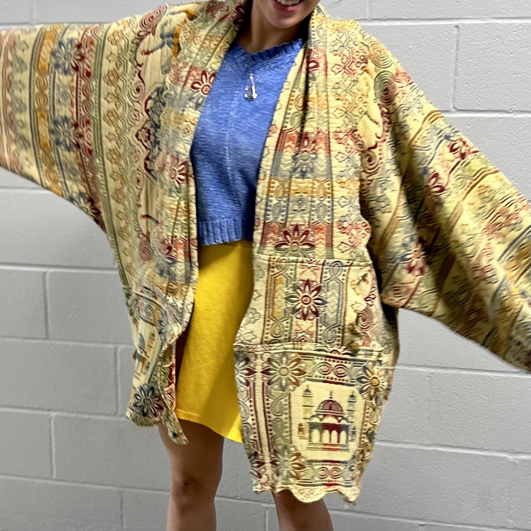 Jacket made from vintage lap robe (Sold)