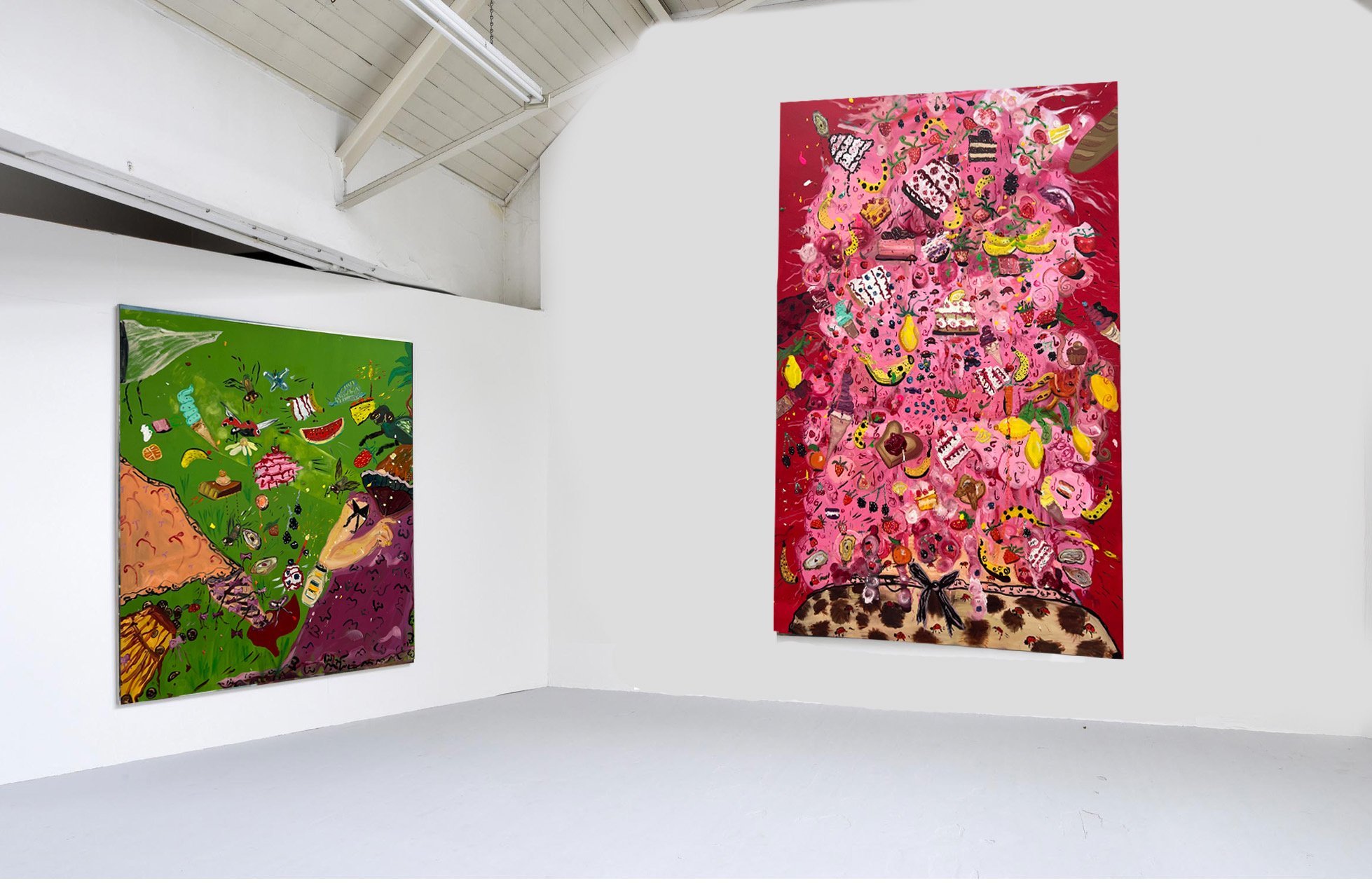 Installation of my degree show SICKLY SWEET at City And Guilds of London Art School