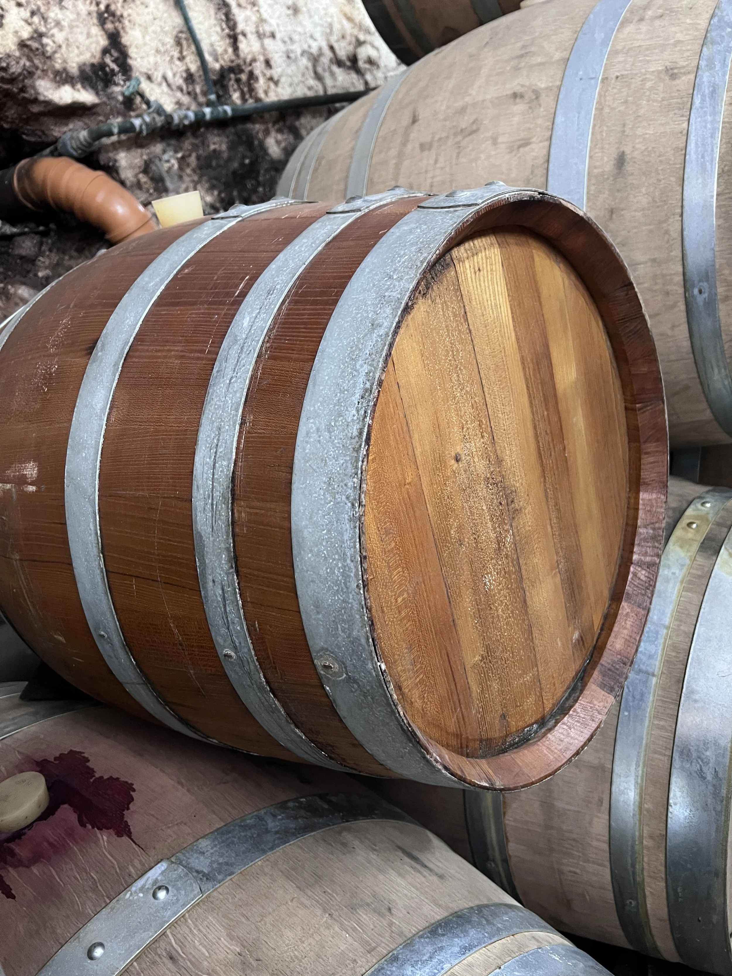 Mulberry wood barrels at Domain Schoenheitz