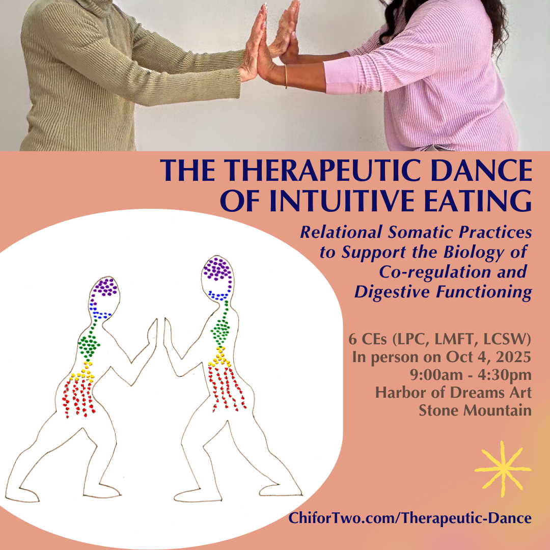 Caroline Gebhardt, LPC, RSME/T, somatic therapist Atlanta, Intuitive Eating Workshop with Nicole Mareno, Relational Therapy, Somatic Movement Therapy and Practices for Nervous System Regulation and Digestion, Eating Disorder Recovery