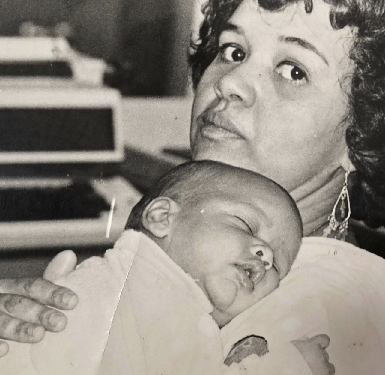   Baby Rem with his mother, Laurel  