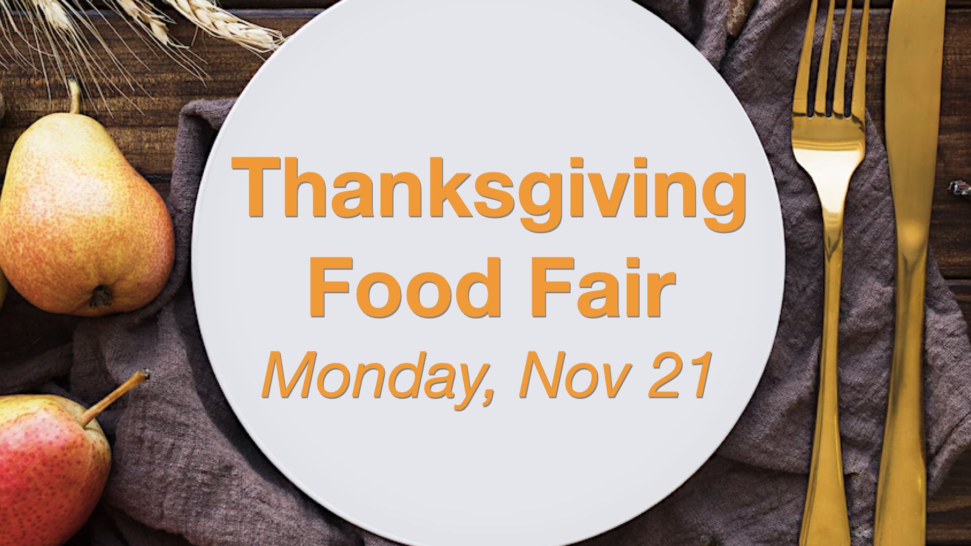 Thanksgiving Food Fair