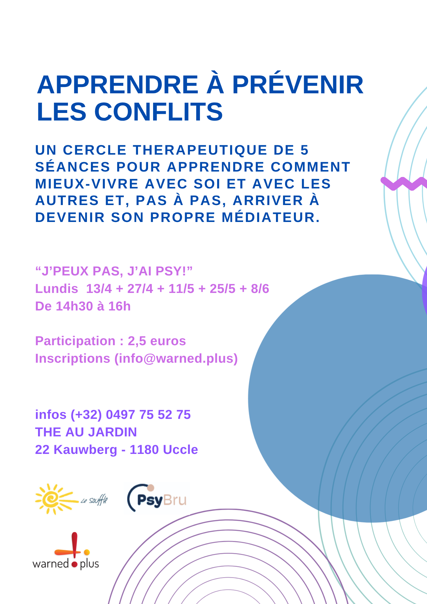 Cercles Thérapeutiques “Apprendre à prévenir les conflits”