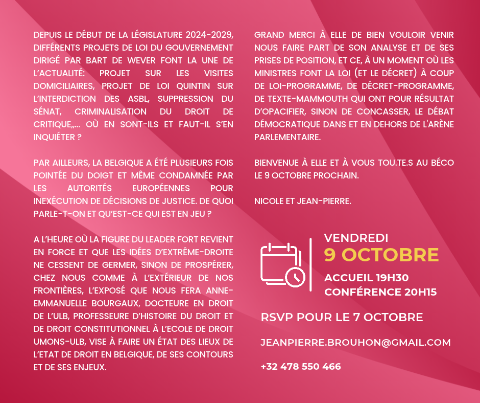 Café du Commerce : conférence “l’état de droit en péril ?”