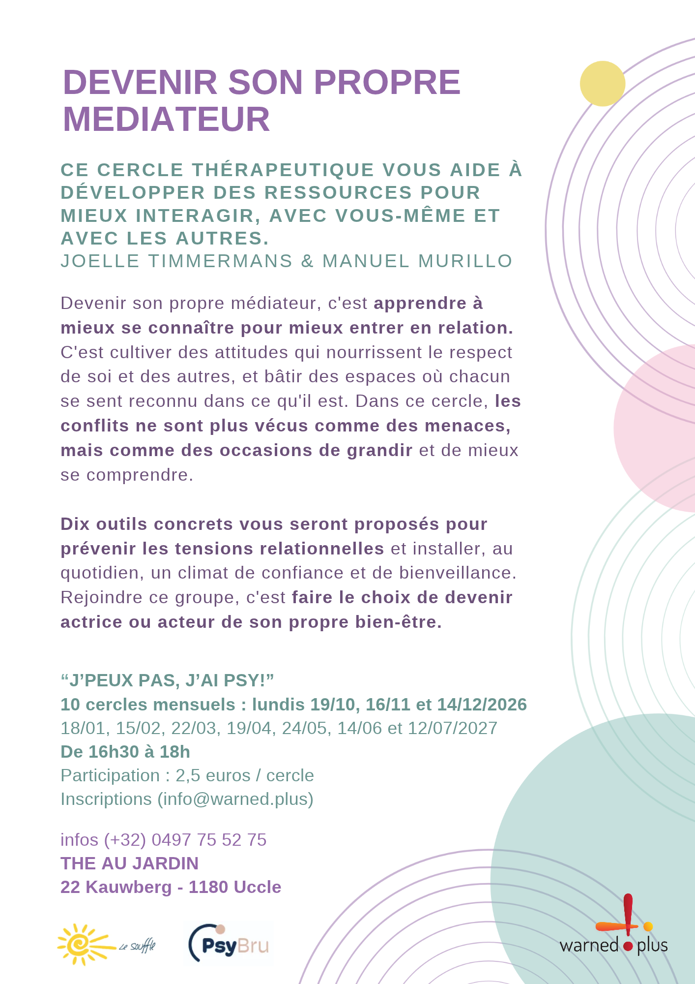 Cercles Thérapeutiques “Apprendre à devenir son propre médiateur” #2