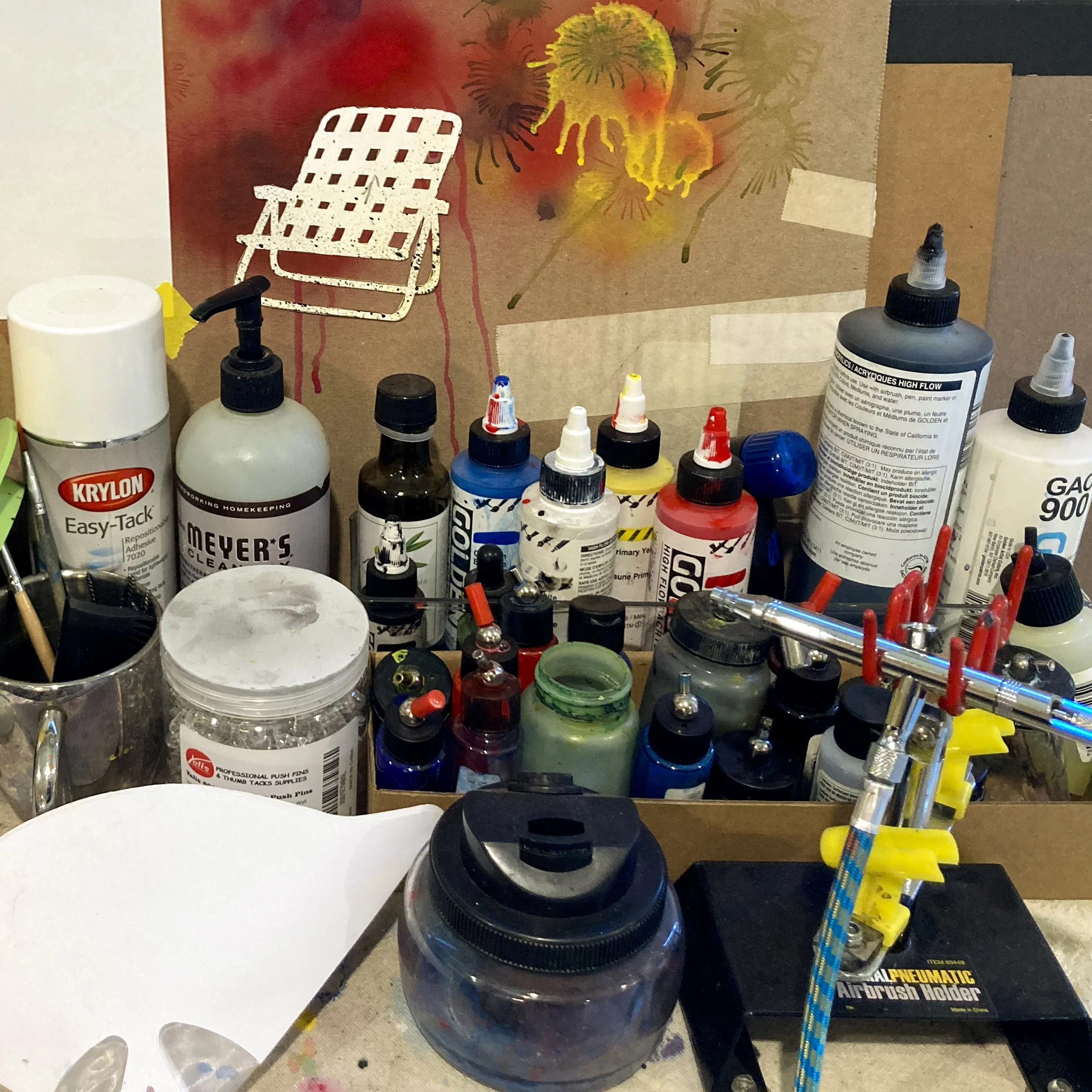 My airbrush setup station