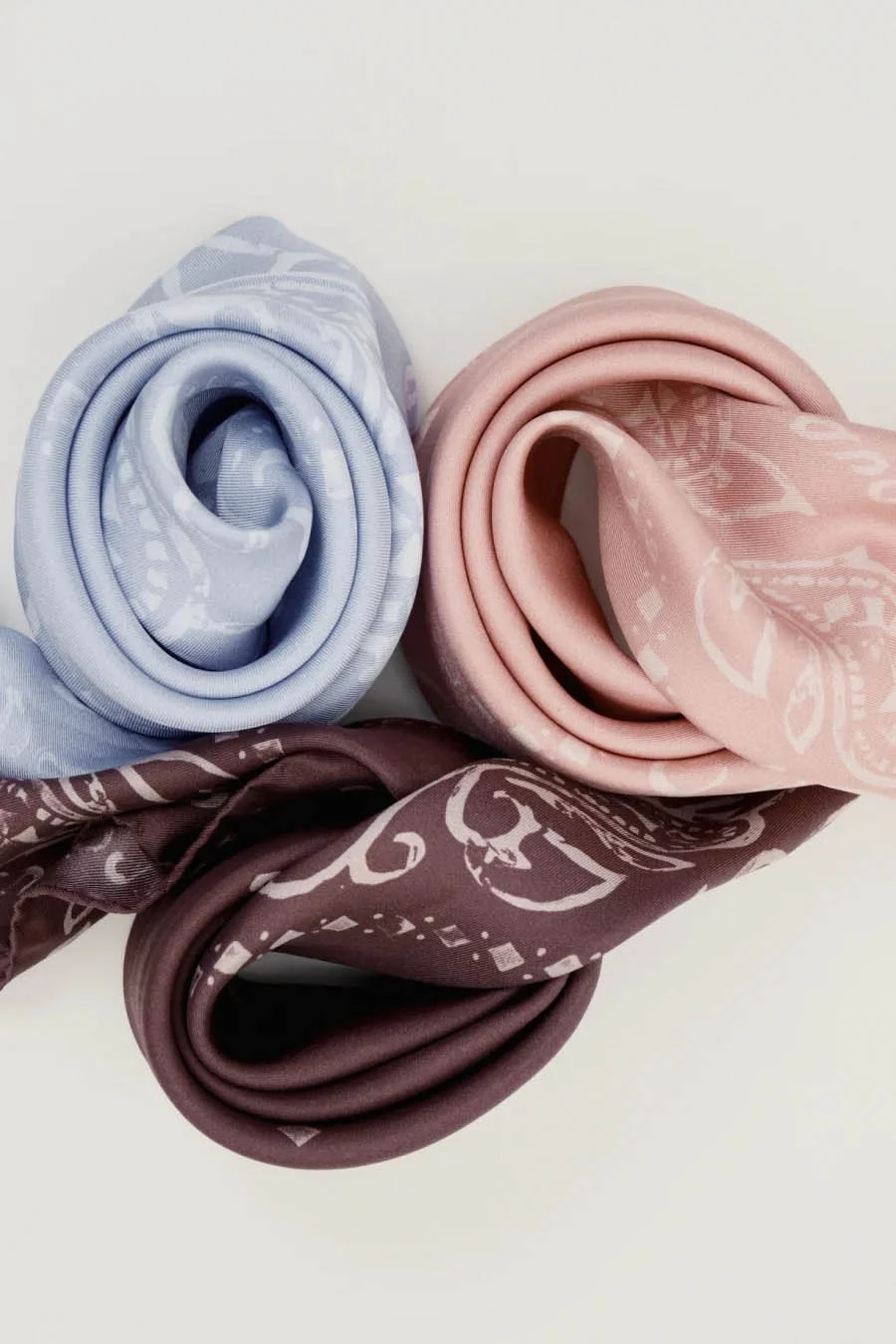 Bandana scarves in 3 colorways