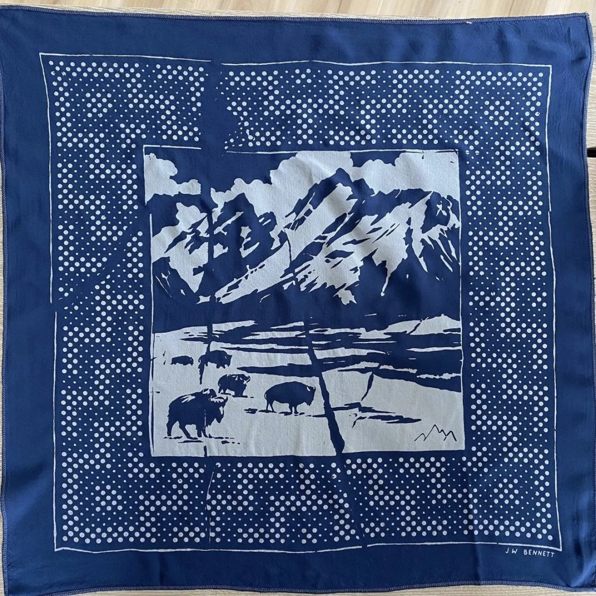 Bandana scarf artwork for JW Bennett