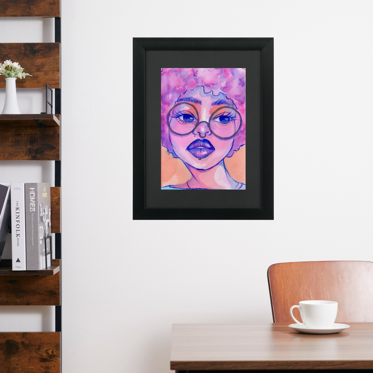 Face: Cotton Candy Series Black Girl Art Print