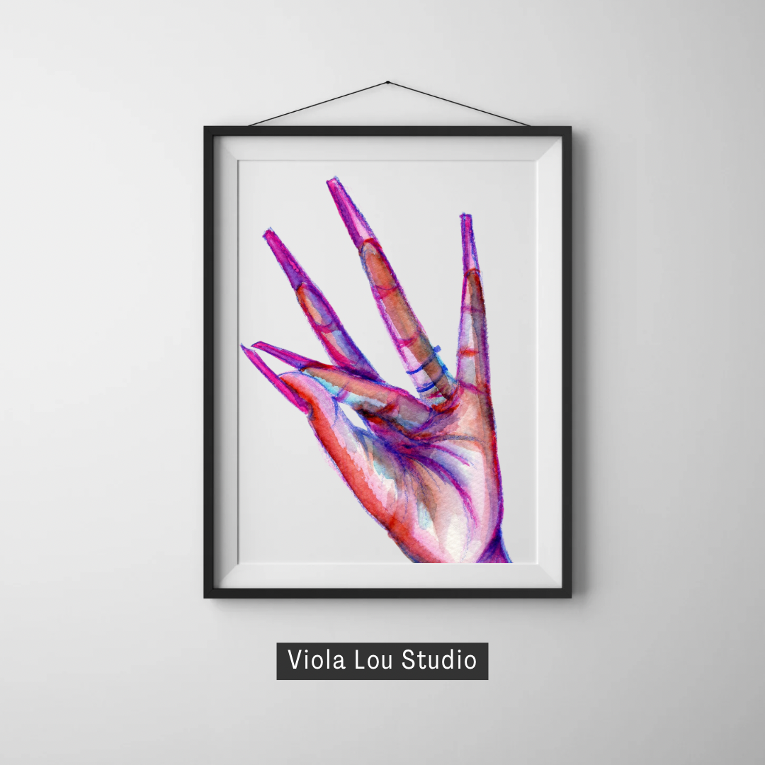 Clock It: Cotton Candy Series Black Girl Art Print