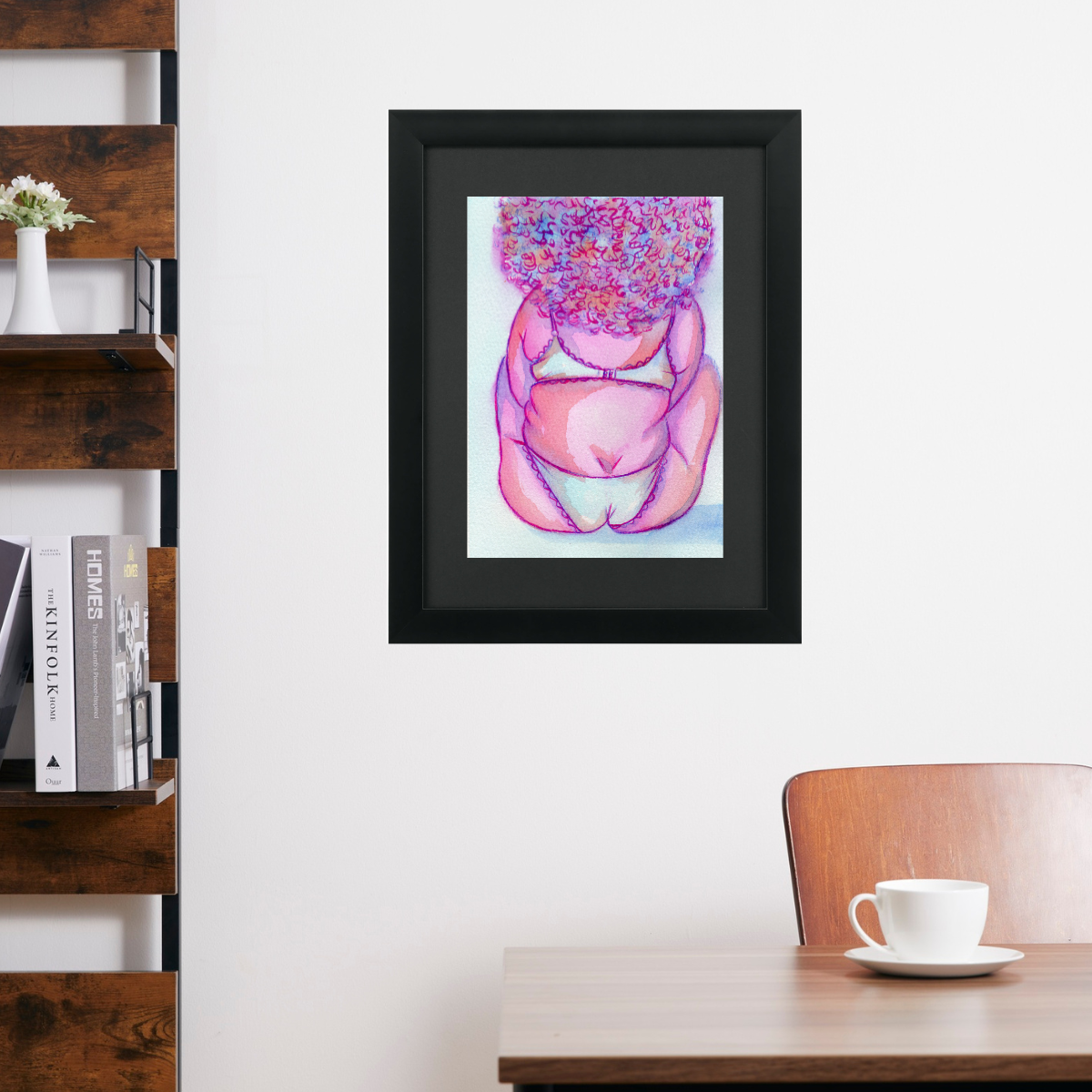 Behind: Cotton Candy Series Black Girl Art Print