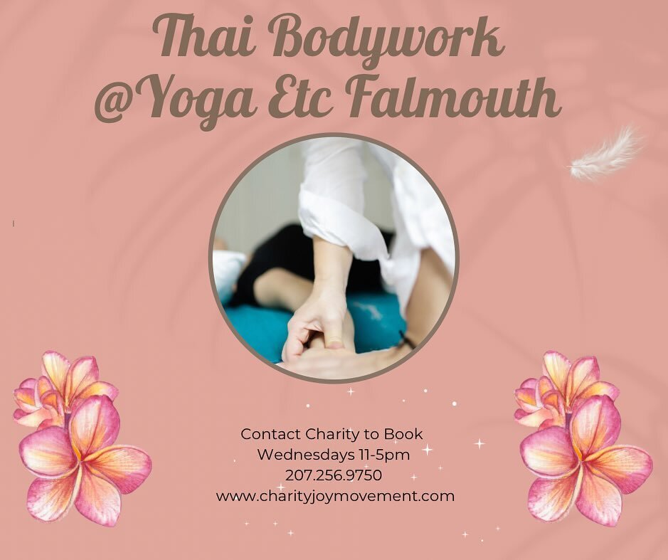 Would you like to gift your body with this full-body healing session that will leave you utterly relaxed and nurture you?
Indulge in the rejuvenating experience of Thai bodywork with Charity Joy Robinson.  Thai bodywork, often known as Thai yoga mass