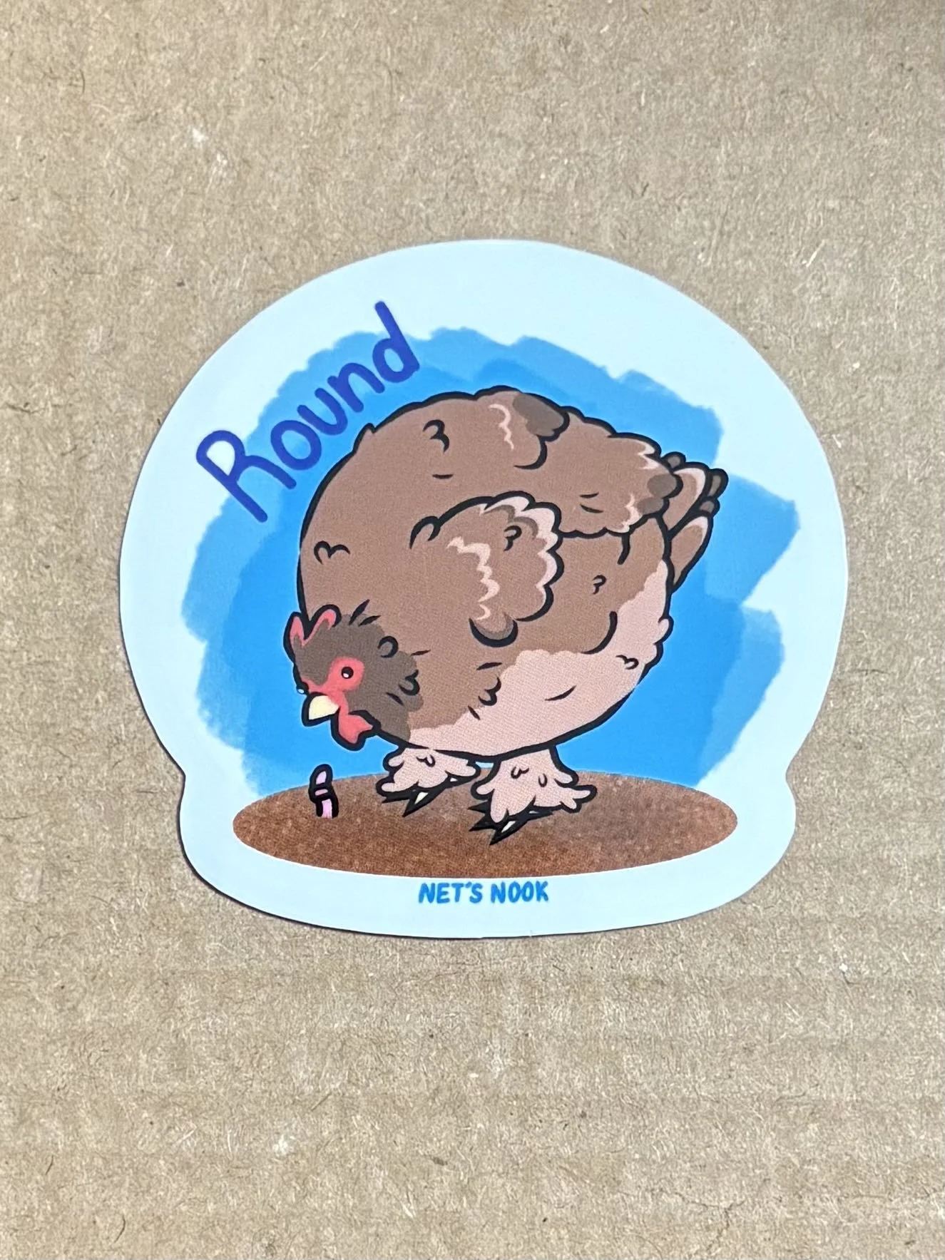 Round Chicken Sticker