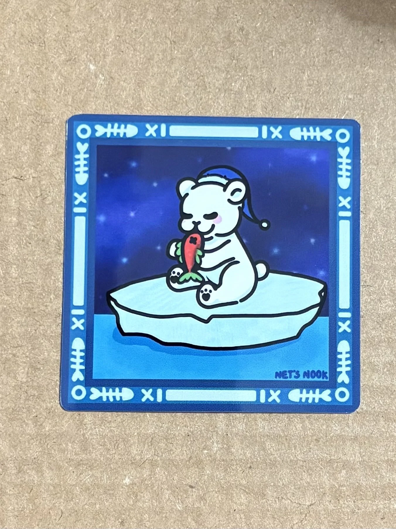 Winter Polar Bear Sticker