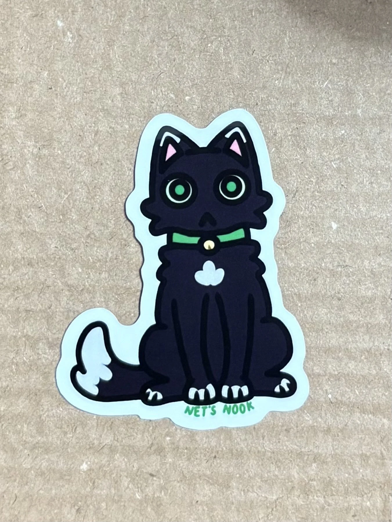 Black and White Cat Sticker