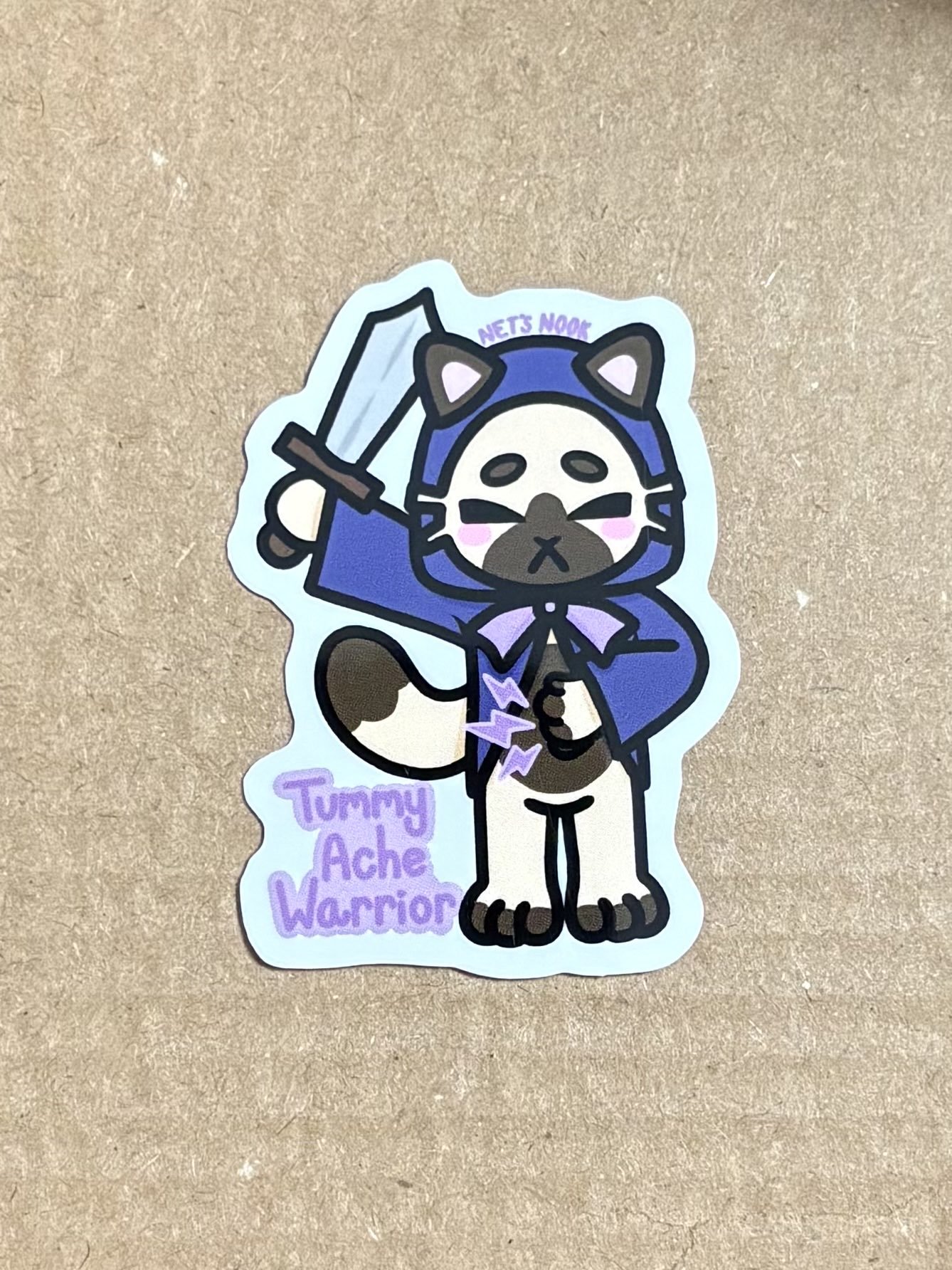 Tummy Ache Warrior Sticker