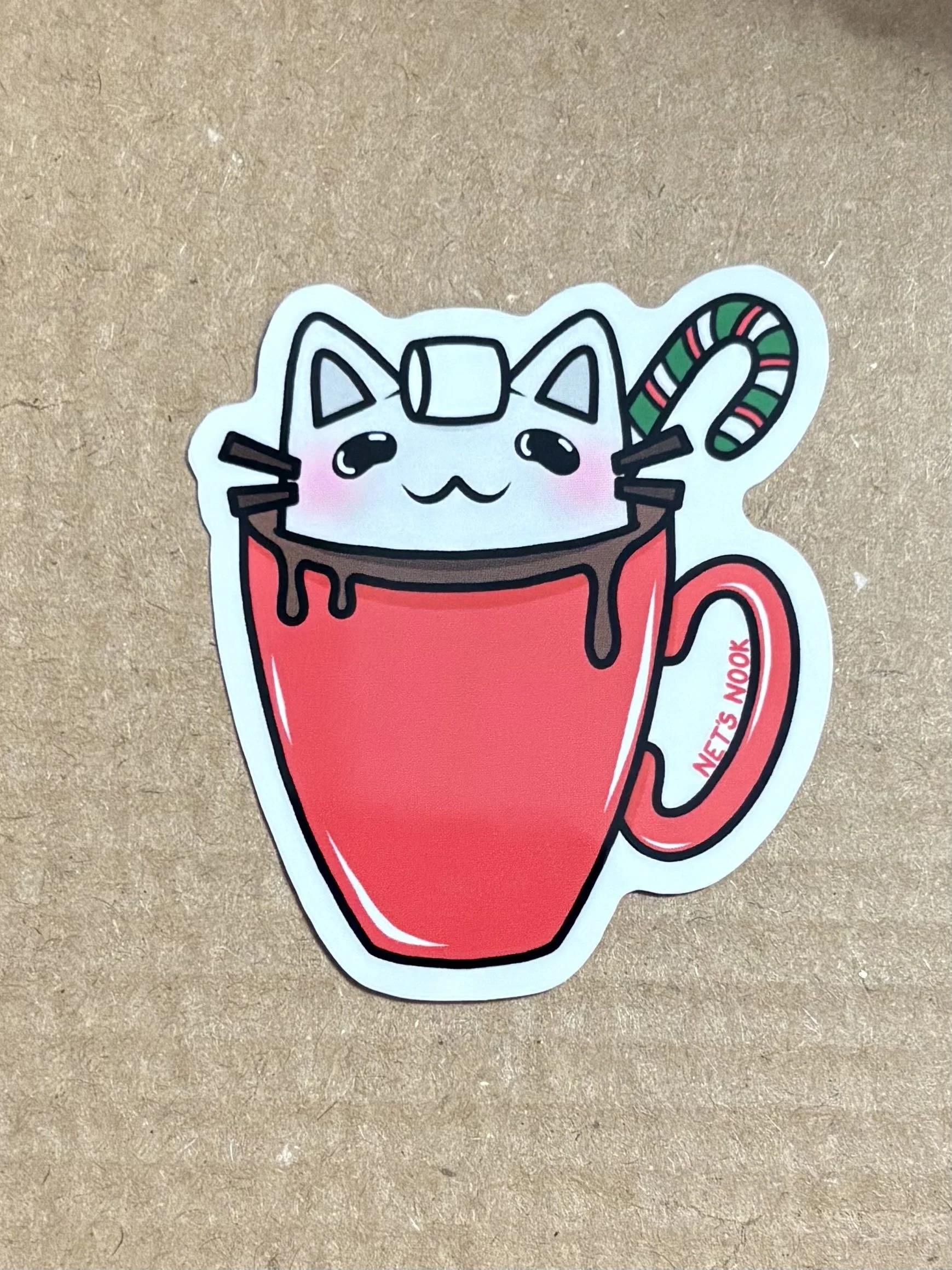 Hot Cocoa Cat Sticker