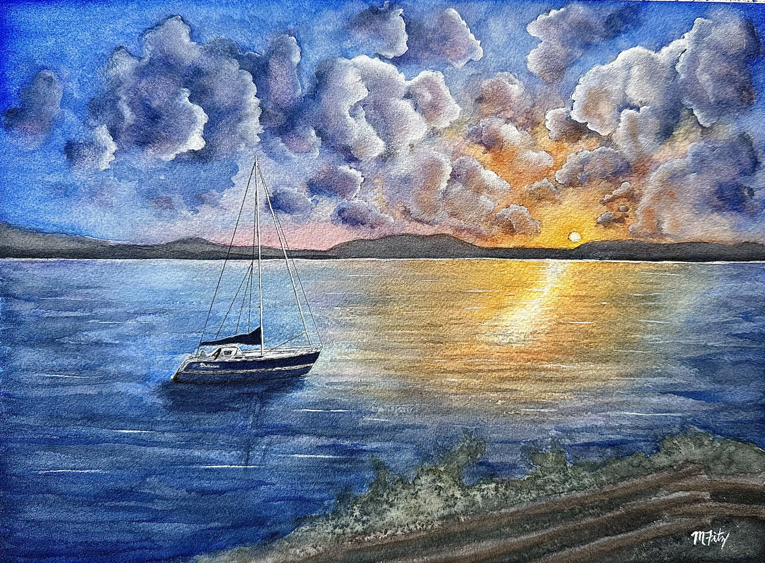 Sailboat on Lake Champlain, 2023