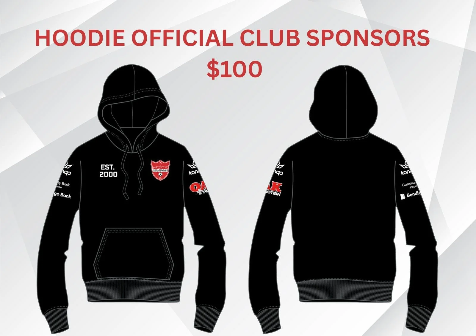 Hoodie with Official Club Sponsors (2026-2028)