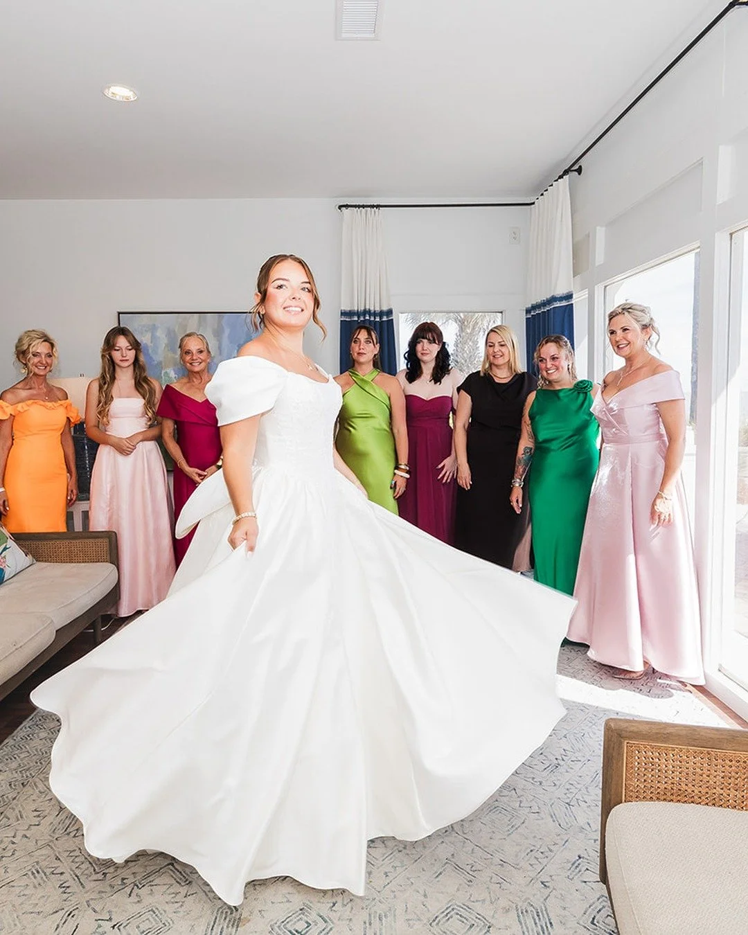 Rainbow bridesmaids, a first look twirl, and a dance floor that never slowed down ✨ Karolina &amp; Connor brought all the color to Seabrook Island Club.

Check your date at the link in our bio.

#seabrookisland #charlestonweddingphotographer #southca