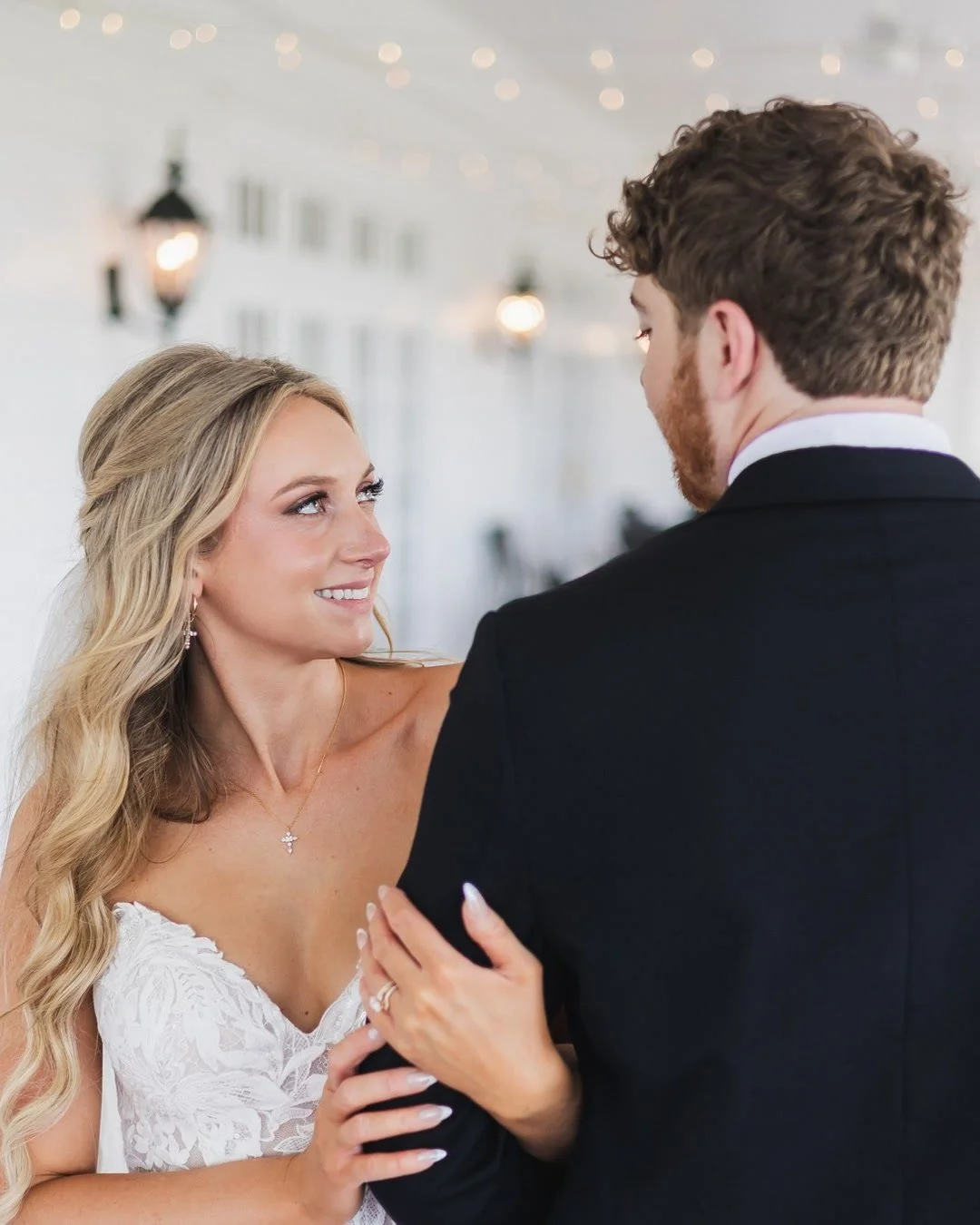 Some love stories just look right in a white porch and string lights. 🤍

Alyssa &amp; Colby said "I do" at St. Mary on the Hill this August, then celebrated with their favorite people at Augusta Country Club. From her dad's walk down the a