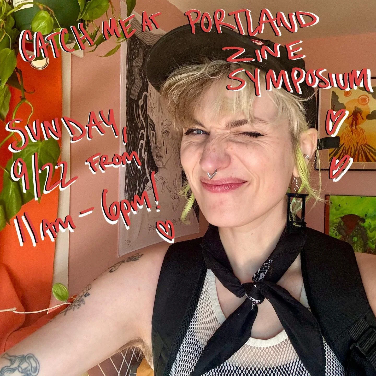 Come see me at the Portland Zine Symposium tomorrow, 9/22 from 11-5pm!(I made a typo on the image and wrote 6😬)
 @pdx_zines 

 Swipe to see some of the comic stuff I&rsquo;ll have at my table :) I&rsquo;ve got a new comic that I published in August 