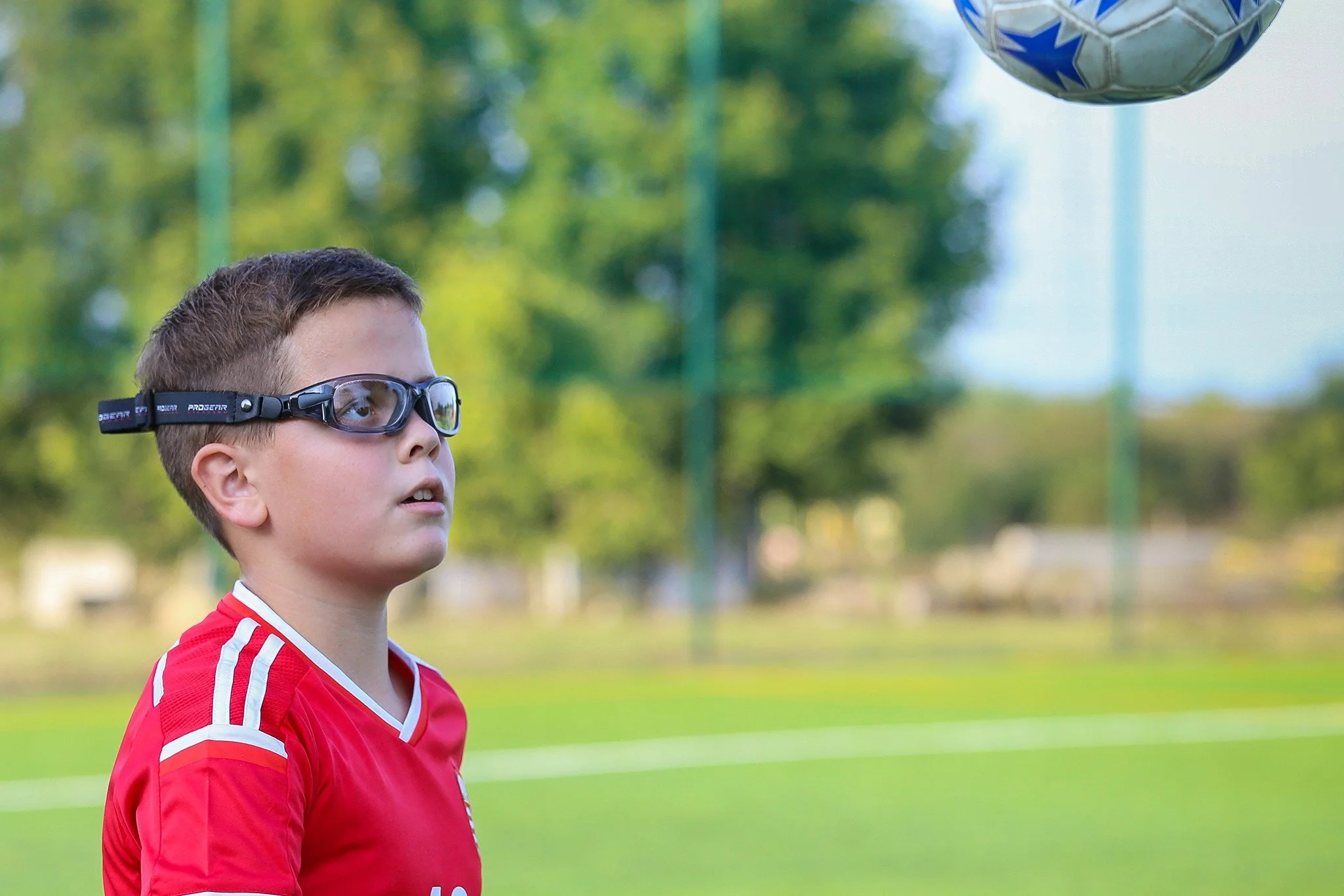 patient wearing stylish glasses frames
