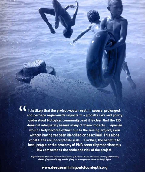 'Out of Our Depth - Mining the Ocean Floor in Papua New Guinea', Report by Helen Rosenbaum (PhD), Mining Watch Canada.