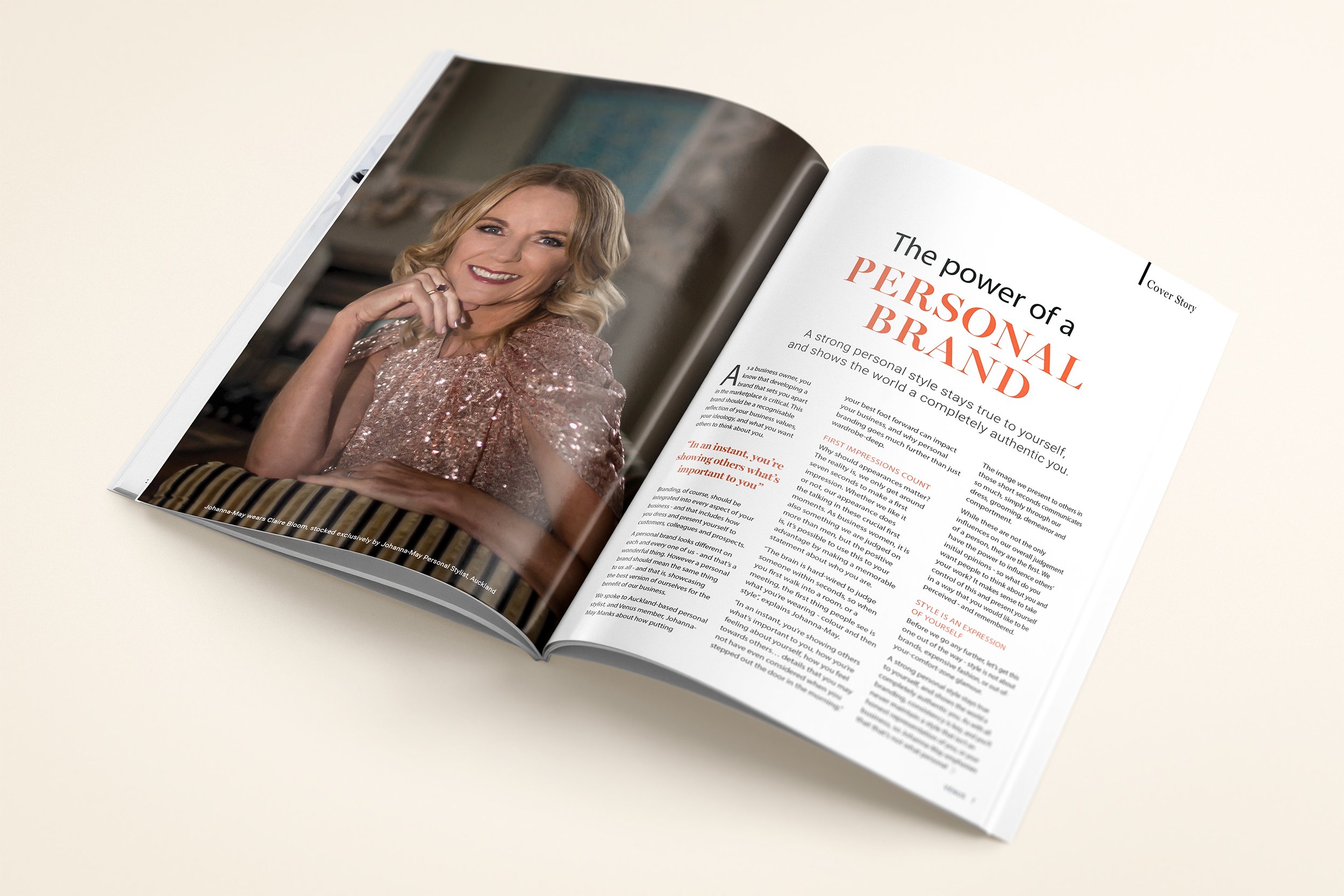 The Power of a Personal Brand - Venus Businesswoman Magazine | Avenue 61 Graphic Design Studio